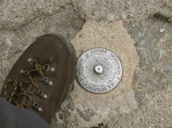 My Boot on the summit of Mt. Washington
